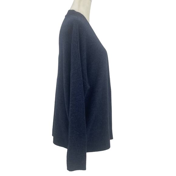 Old Navy Open Front Sweater Cardigan Women S Blue Long Sleeve Loose Ribbed Knit - Picture 2 of 8